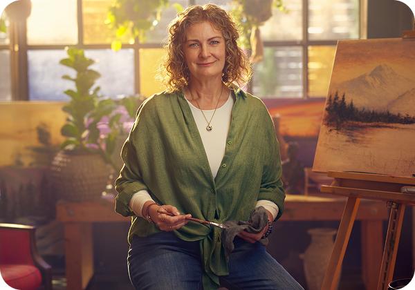 Womain painting
